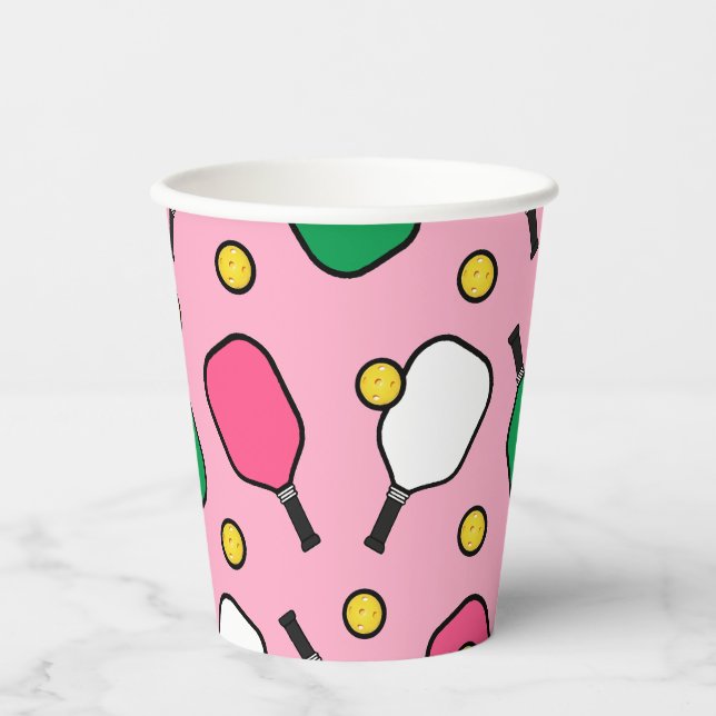 Gobelets En Papier Pickleball Party (Recto)
