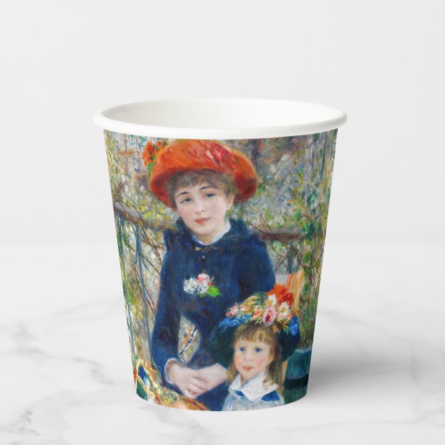 Gobelets En Papier Pierre-Auguste Renoir - Deux soeurs sur la terrass (Recto)