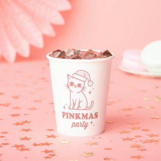 Gobelets En Papier Pink Christmas aesthetic pinkmas party