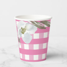 Pink En vichy Party Table en aquarelle