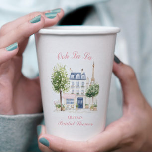 Gobelets En Papier Pluie de mariée à Paris Café Parisien