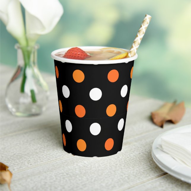 Gobelets En Papier Points d'Halloween (Insitu)