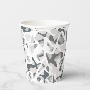 Gobelets En Papier Points gris clair motif Abstrait tacheté