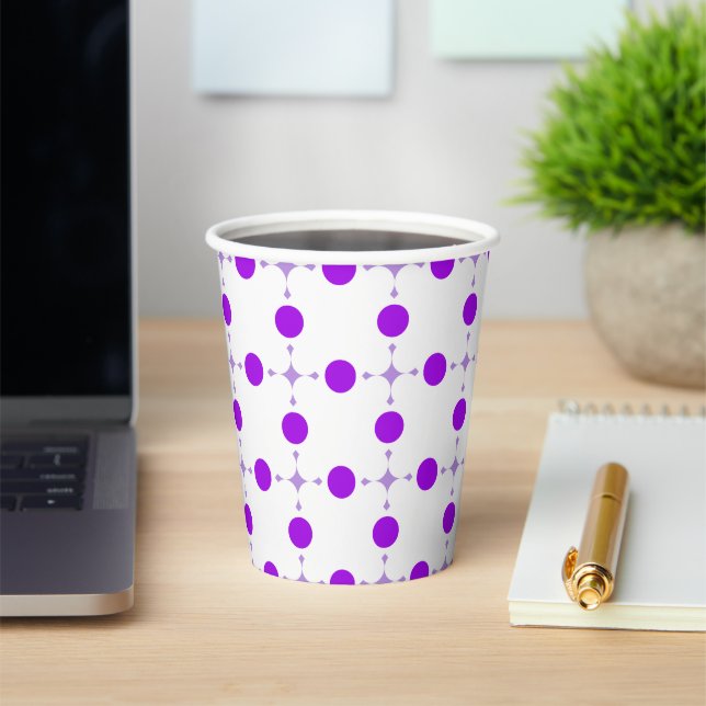 Gobelets En Papier Points violets, Motif à pois, Points, Pointillé (Insitu)
