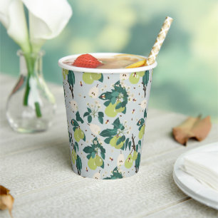 Gobelets En Papier Poires et abeilles dans une cuisine de jardin bota