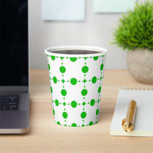 Gobelets En Papier Pois verts, Motif à points Polka, points, pointill