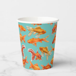 Gobelets En Papier Poisson d'or 