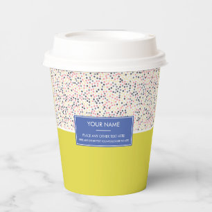 Gobelets En Papier Polka Motif Famille ou Entreprise Coupe en papier