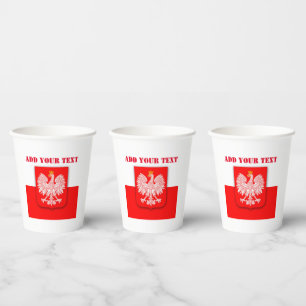 Gobelets En Papier Polska Polska Polonais Football Football Soccer