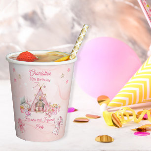 Gobelets En Papier Popcorn rose et Pyjamas Swood fête d'anniversaire