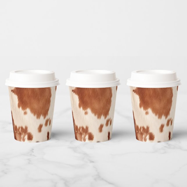Gobelets En Papier Poster de animal blanc Brown (Multi)
