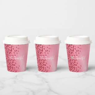 Gobelets En Papier Poster de animal léopard tacheté rose