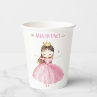 Gobelets en papier pour 1er anniversaire Petite Pr
