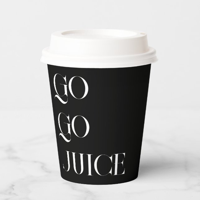 Gobelets En Papier Pour aller tasses à café - Go Go Juice (Recto)