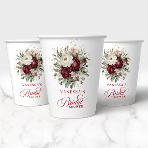 Gobelets en papier pour Baby Shower Floral Botaniq