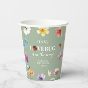 Gobelets en papier pour Baby Shower Wildflower Lov
