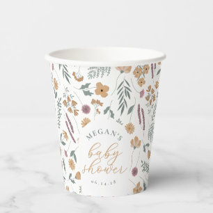 Gobelets en papier pour Baby Shower Wildflower - O
