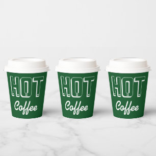 Gobelets en papier pour café chaud vert