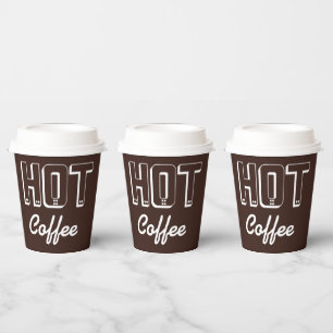 Gobelets en papier pour café rétro chaud 