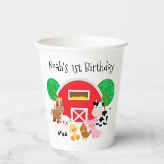 Gobelets en papier pour fête d'anniversaire sur le