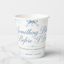 Gobelets en papier pour la douche de mariée Someth