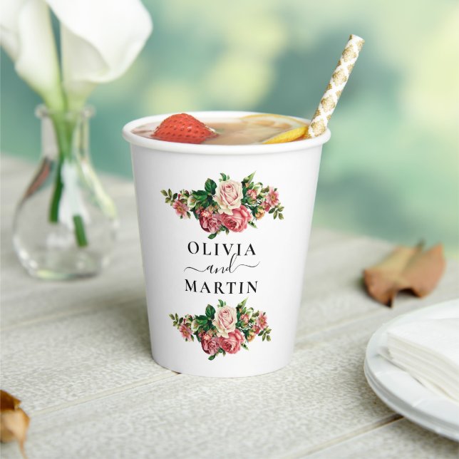 Gobelets en papier pour mariage avec script de bou (Insitu)