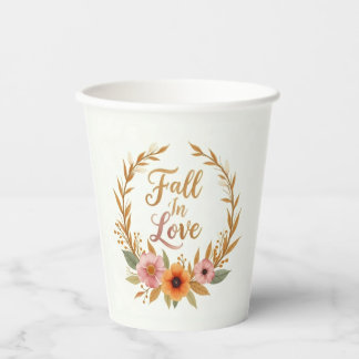Gobelets en papier pour mariage Tombez amoureux