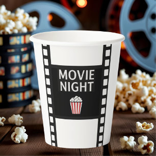 Gobelets en papier pour soirée cinéma   Bande de f