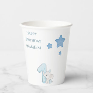 Gobelets En Papier Premier Anniversaire des Garçons Mignons