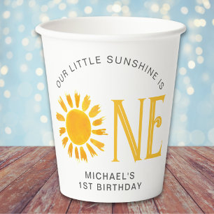 Gobelets En Papier Premier anniversaire du soleil