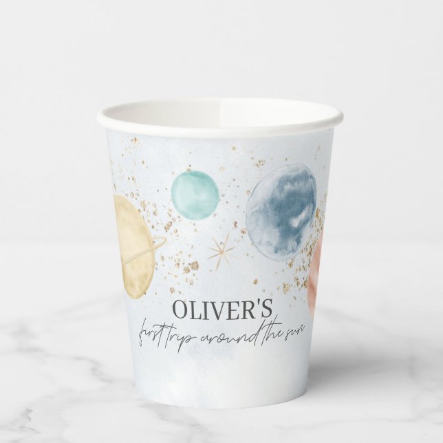 Gobelets En Papier Premier Voyage Autour Des Coupes De Papier Soleil (Gauche)