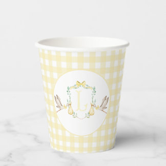Gobelets En Papier Préppy Southern Yellow Stork Baby shower