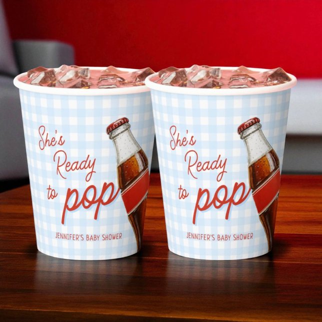 Gobelets En Papier Prêt À Pop Soda Pop Cola Boy Baby shower (Créateur téléchargé)