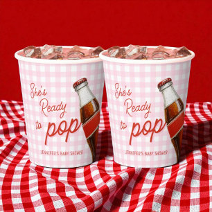 Gobelets En Papier Prêt À Pop Soda Pop Cola Girl Baby shower