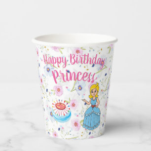 Gobelets En Papier Princesse Happy Birthday Paper Cup