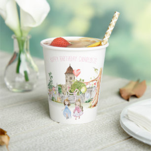 Gobelets En Papier Princesses, Chevaliers et Dragons Fairy Tale Anniv