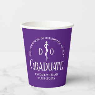Gobelets En Papier Purple Ostéopathie Médicale de l'école fête de gra