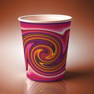 Gobelets En Papier Purple rose orange Cool Gras Trippy Party