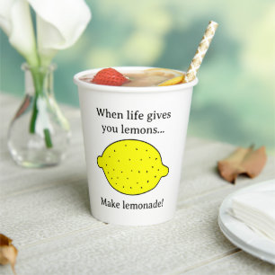 Gobelets En Papier Quand la vie vous donne des citrons faites de la l