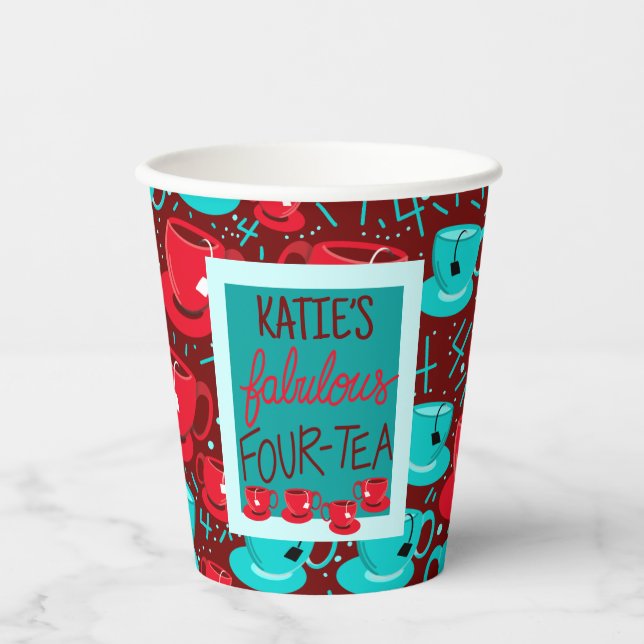 Gobelets En Papier Quarante-40e tasses à papier pour fête d'anniversa (Recto)