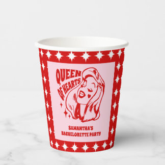 Gobelets En Papier Queen of Hearts Bachelorette Party Cups
