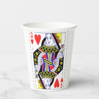 Gobelets En Papier Queen of Hearts Surdimensionné Graphisme, Jouer de