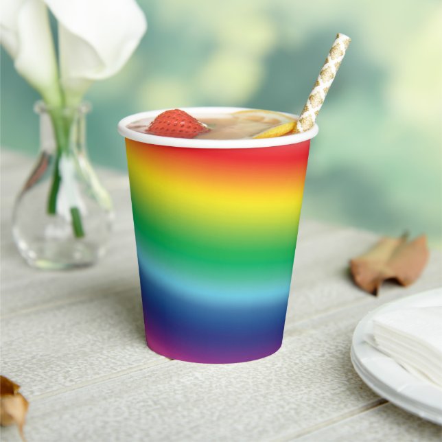 Gobelets En Papier Rainbow orteils lgbt lgbtq motif (Insitu)