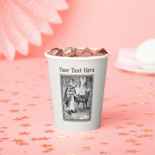 Gobelets En Papier Red Riding Hood Wolf Dessin Forme noire