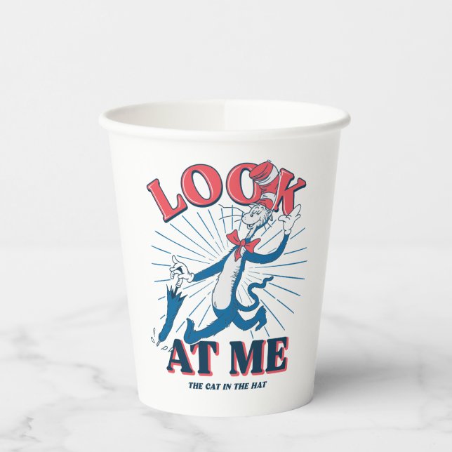 Gobelets En Papier Regarde-Moi Chat Dans Le Casquette (Gauche)