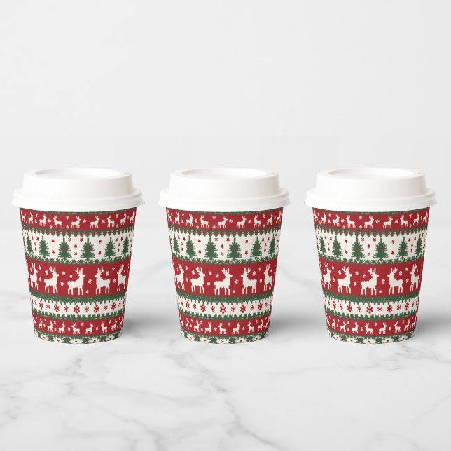 Gobelets En Papier Reindeer Christmas Paper Cup (Multi)