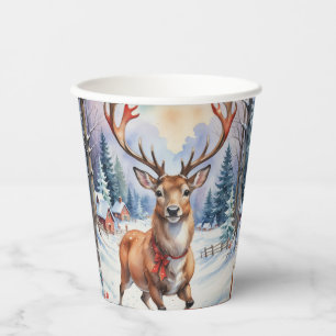 Gobelets En Papier Reindeer Wonderland : Holiday Bliss