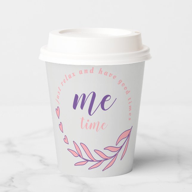 Gobelets En Papier Relaxez-vous et prenez un devis circulaire de temp (Recto)