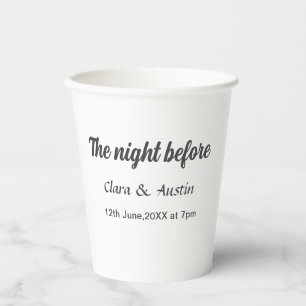 Gobelets En Papier Répétition dîner la nuit avant simple minimum m