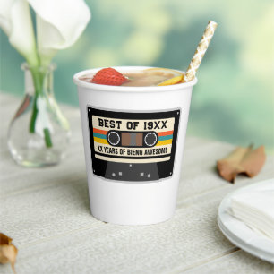 Gobelets En Papier Retro 20th 30th 40th 50th 60th 70th Birthday Party